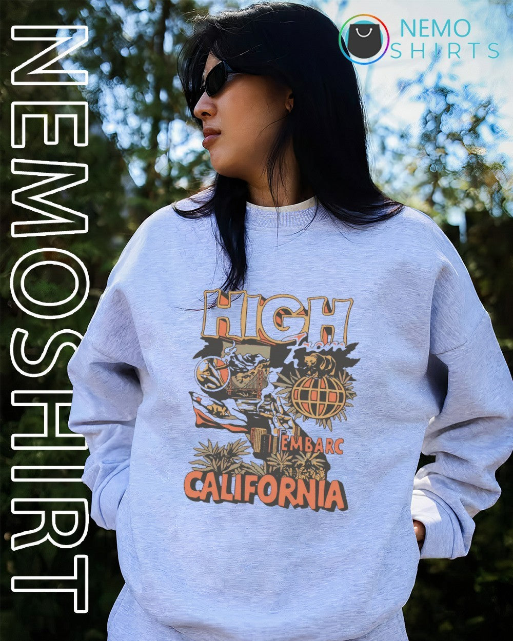 High California Embarc bear globe shirt