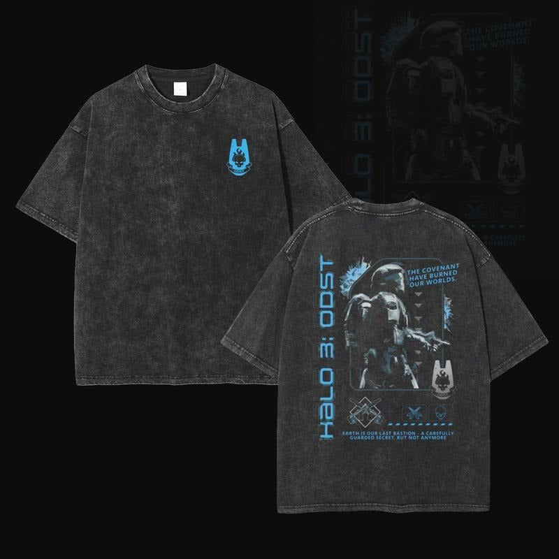 Holafish Halo Odst Tnf Rookie Double Printed Acid Washed Game Fan Streetwear (1)