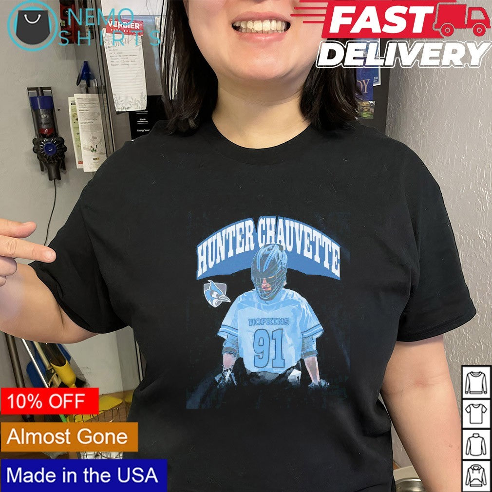 Hunter Chauvette Johns Hopkins Blue Jays illustrated shirt