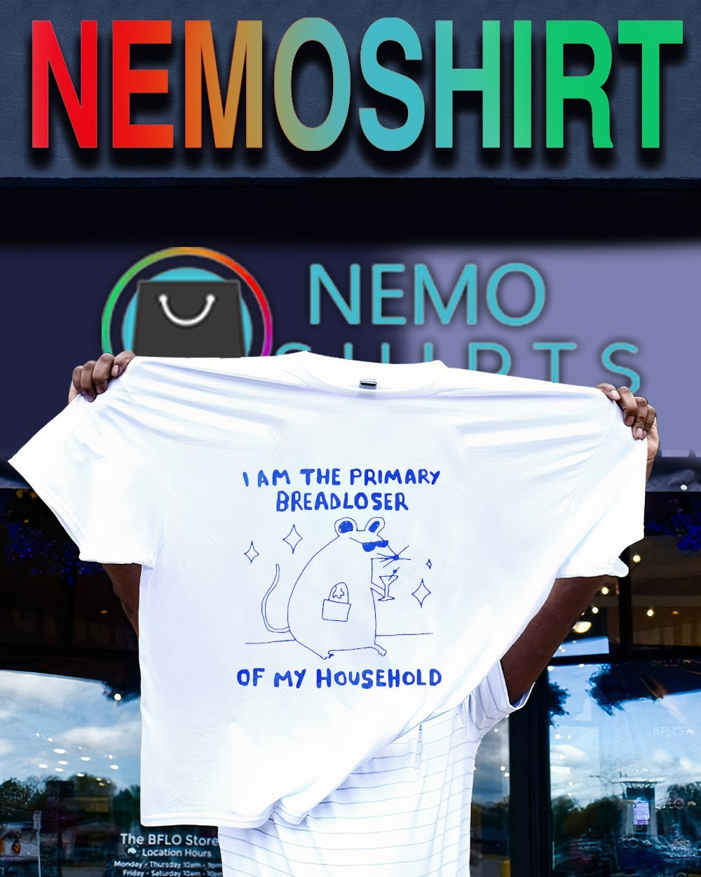 I am the primary breadloser of my household mouse shirt