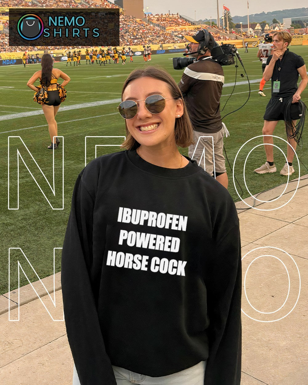 Ibuprofen powered horse cock shirt