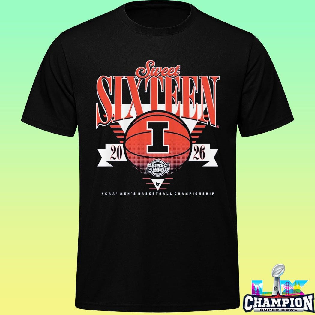 Illinois Fighting Illini Mbb 2026 Sweet Sixteen Ncaa Men’s Basketball Championship Shirt