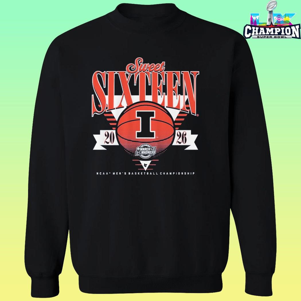Illinois Fighting Illini Mbb 2026 Sweet Sixteen Ncaa Men’s Basketball Championship Shirt