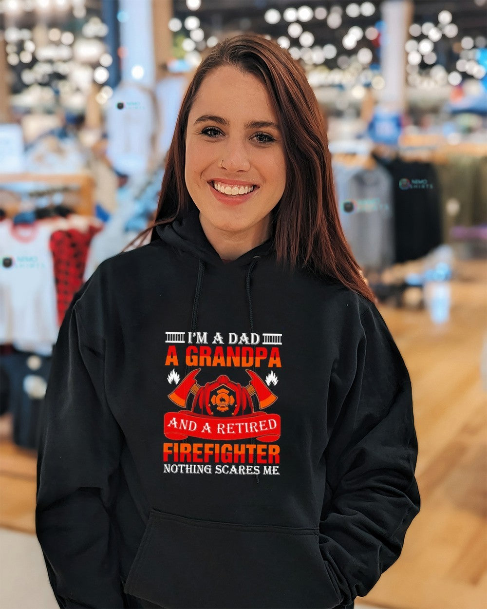 I’m a dad a grandpa and a retired firefighter nothing scares me father day shirt
