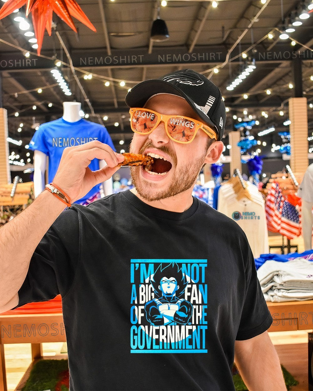 I’m not a big fan of the government Vegeta shirt