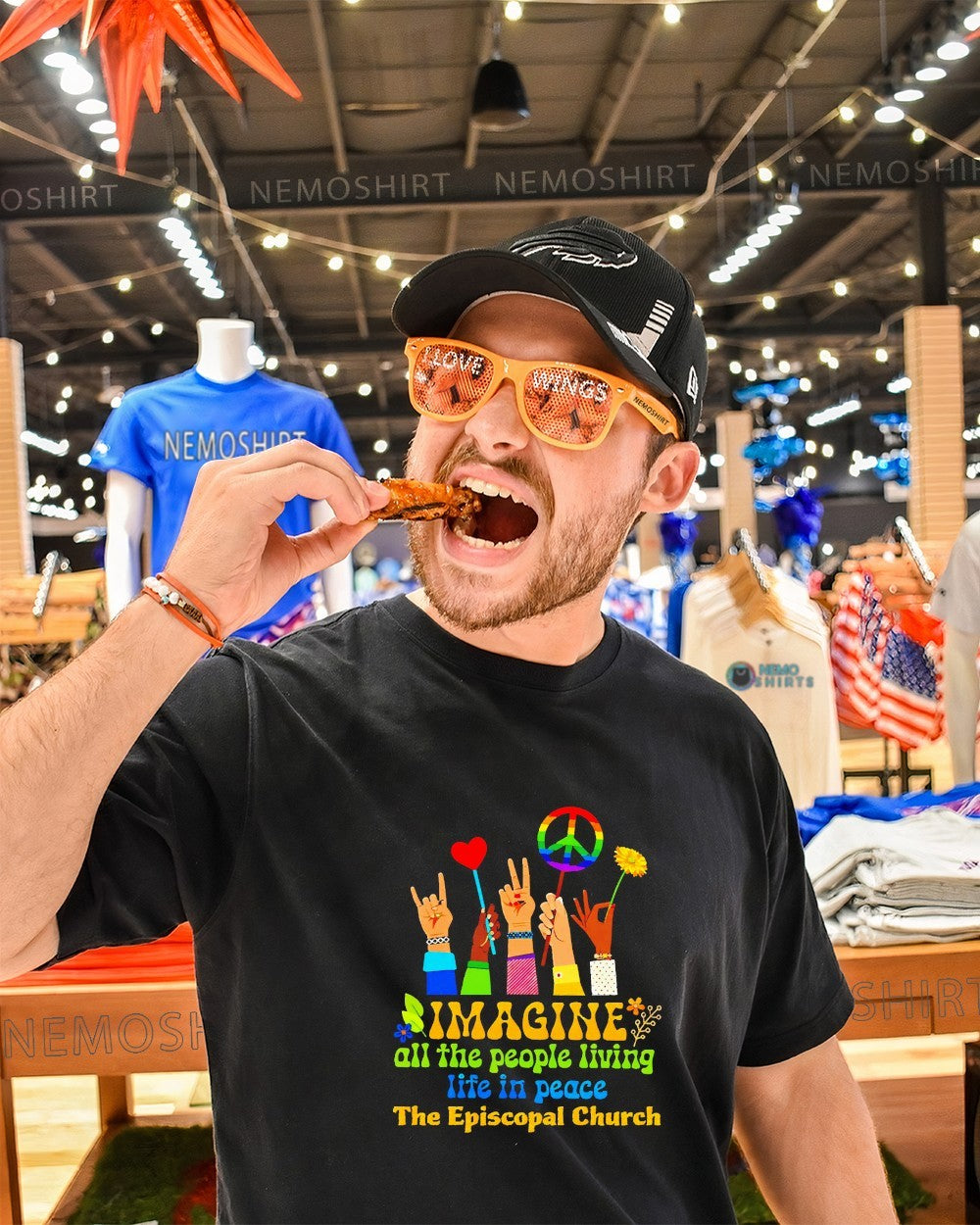Imagine all the people living life in peace LGBT shirt
