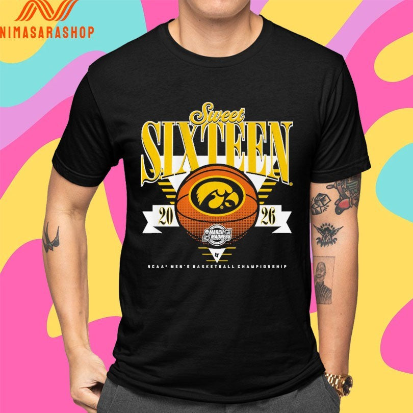 Iowa Hawkeyes Mbb 2026 Sweet Sixteen March Madness Ncaa Men’s Basketball Championship Shirts