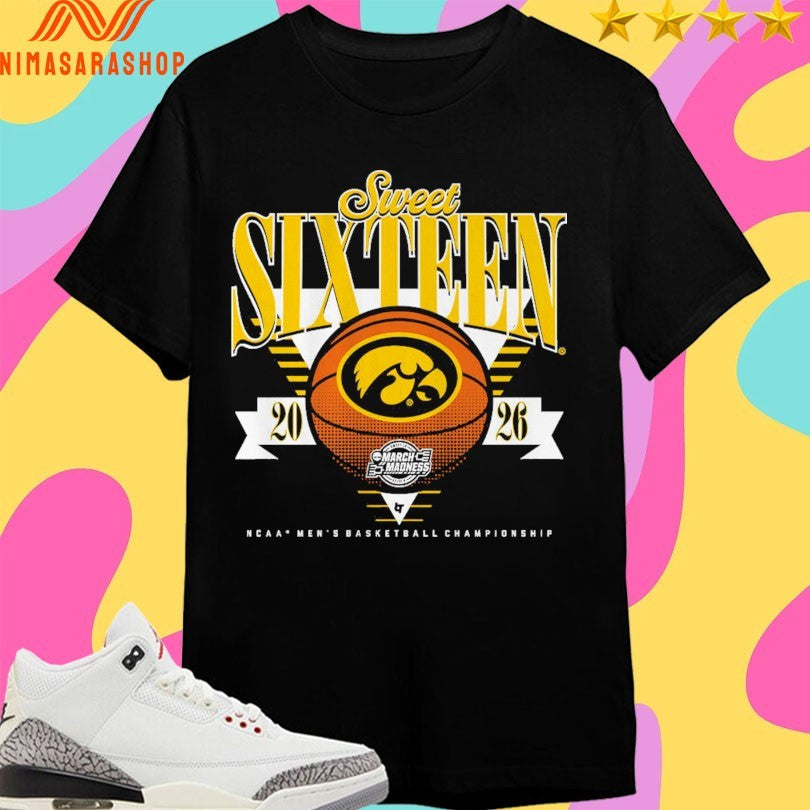 Iowa Hawkeyes Mbb 2026 Sweet Sixteen March Madness Ncaa Men’s Basketball Championship Shirts
