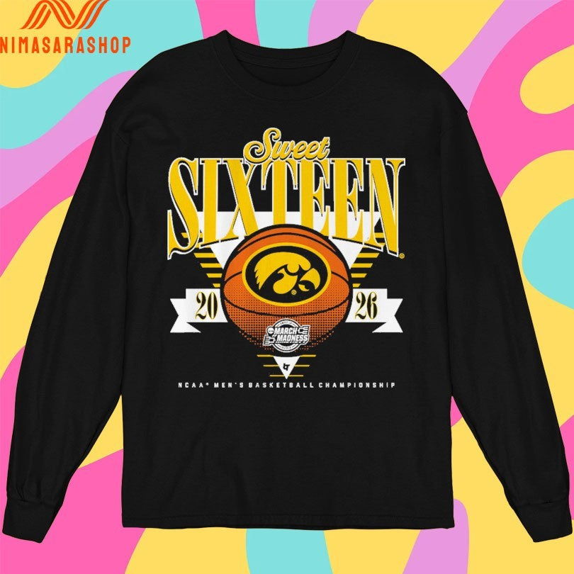 Iowa Hawkeyes Mbb 2026 Sweet Sixteen March Madness Ncaa Men’s Basketball Championship Shirts