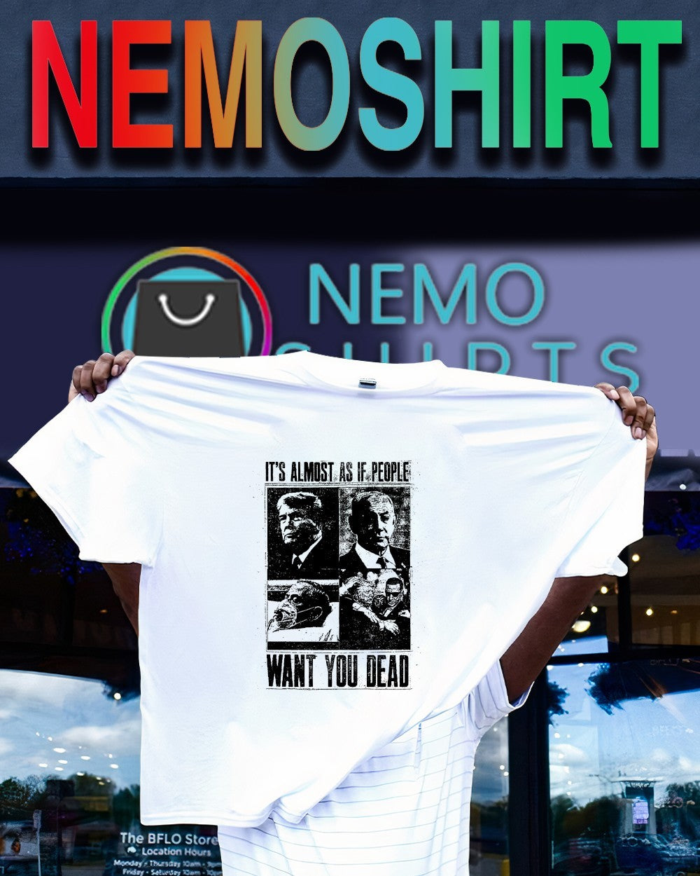 It’s almost as if people want you dead Donald Trump Benjamin and Netanyahu shirt
