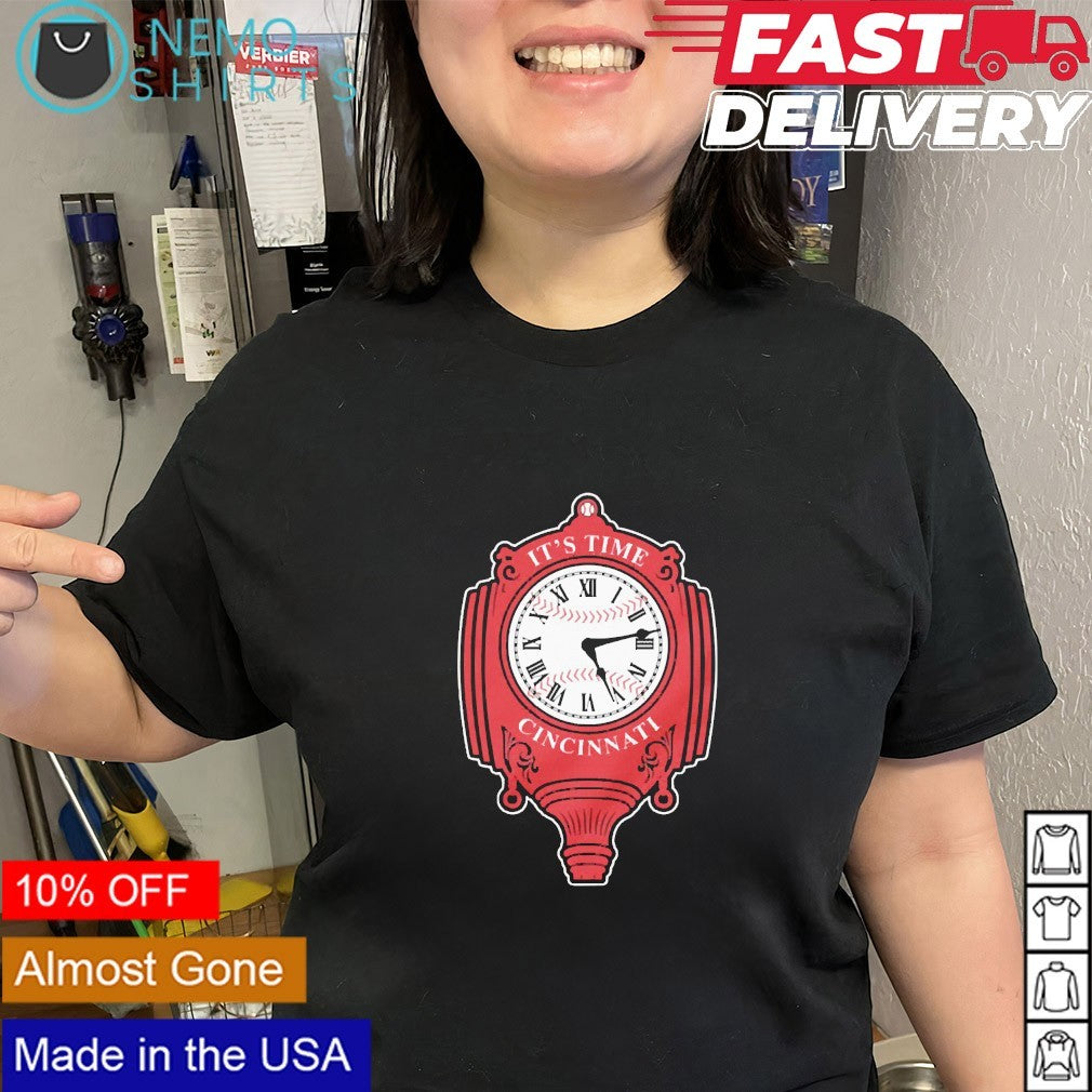 It’s time clock Cincinnati Reds 2026 MLB Baseball shirt