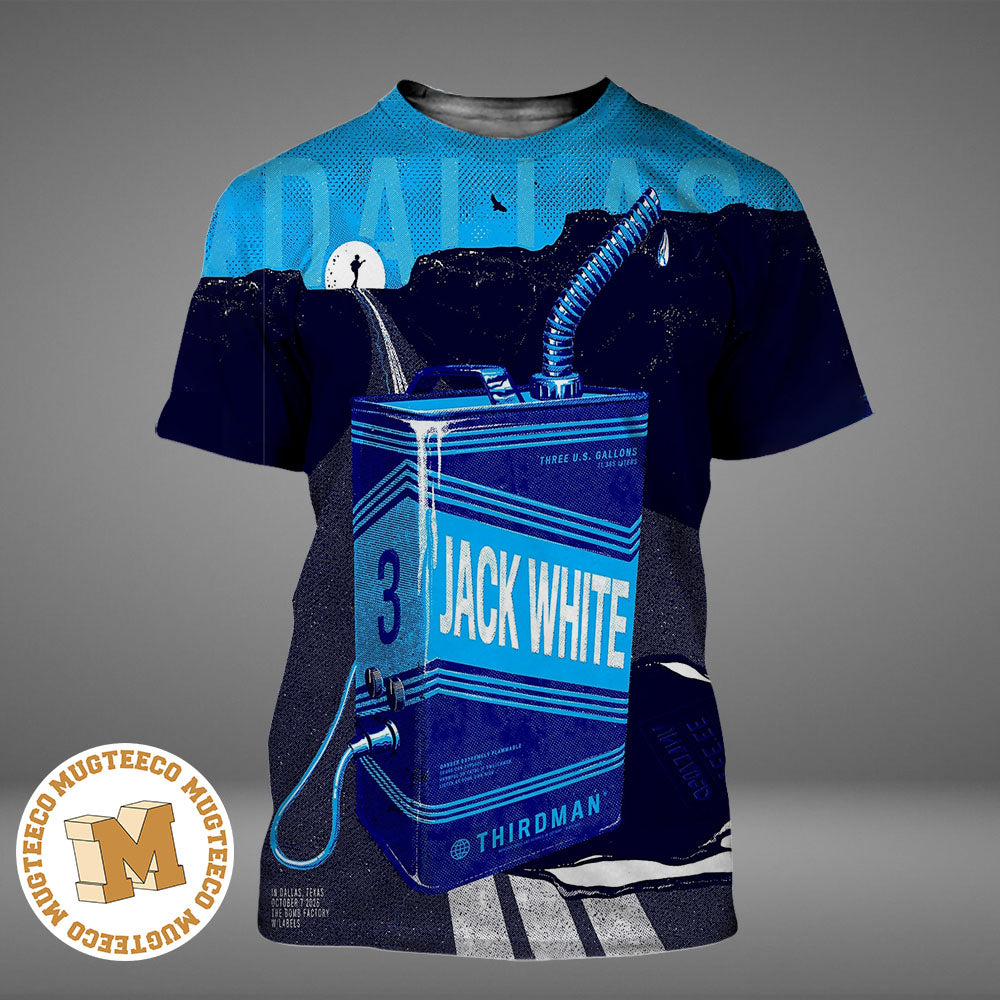 Jack White Dallas TX 2026 Event Poster At The Bomb Factory On October 7 2026 All Over Print Shirt