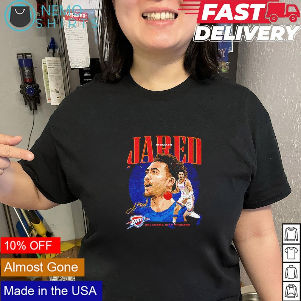 Jared McCain Oklahoma City Thunder player collage graphic shirt