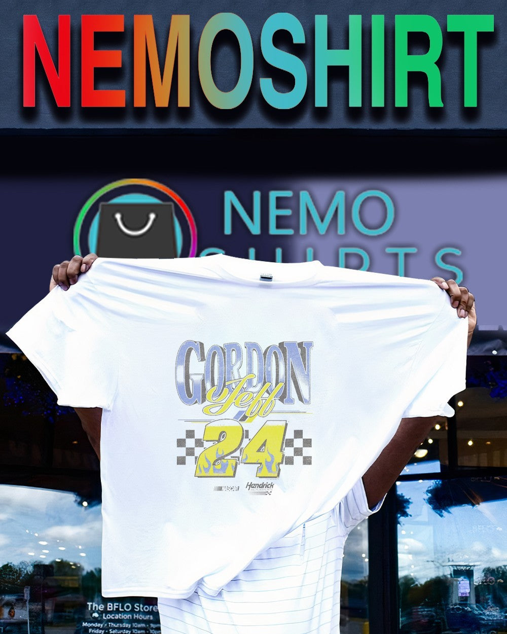Jeff Gordon 24 flames Hendrick Motorsports shirt
