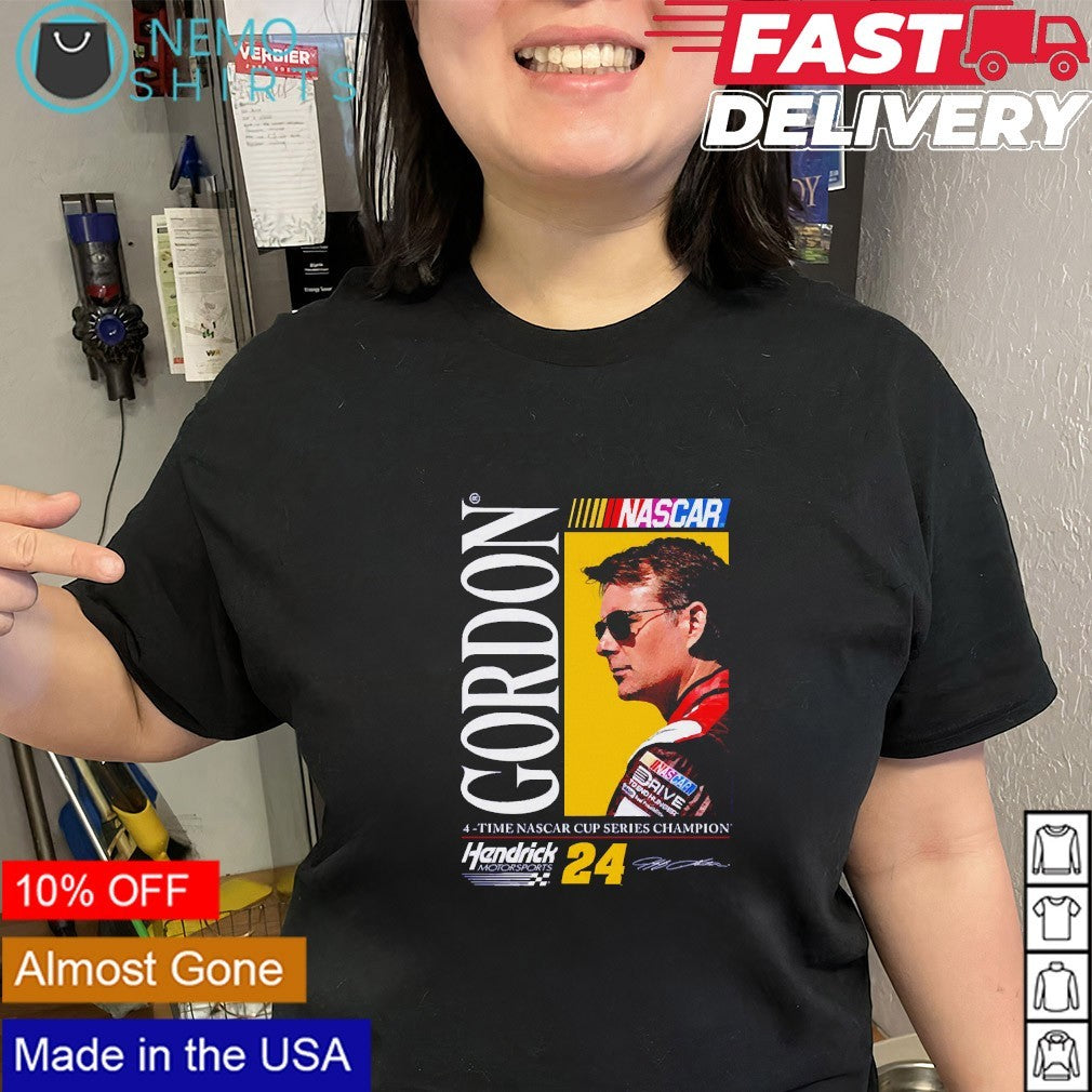 Jeff Gordon 4 time Nascar Cup Series Champion signature shirt