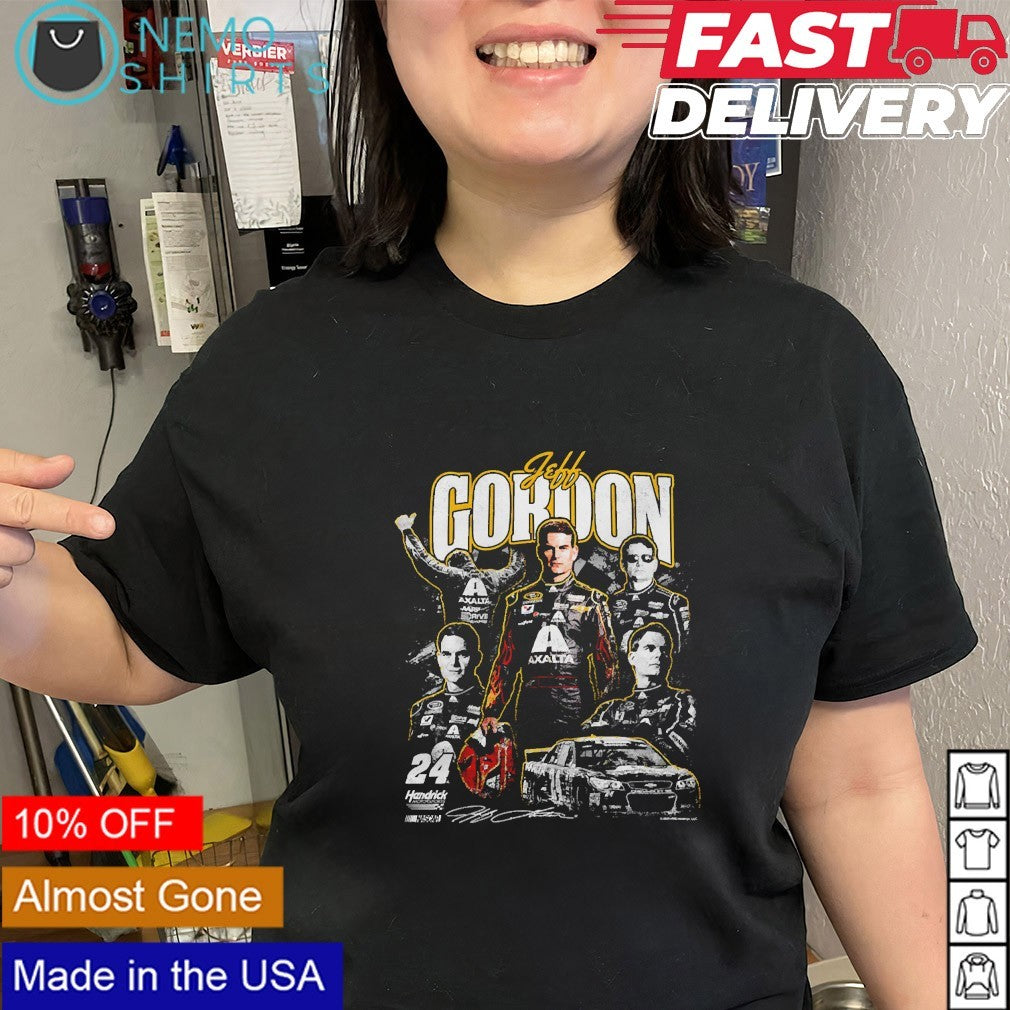 Jeff Gordon Hendrick Motorsports racing car signature shirt