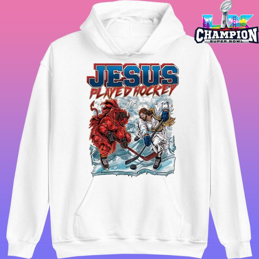 Jesus Vs Demon Played Hockey Shirt