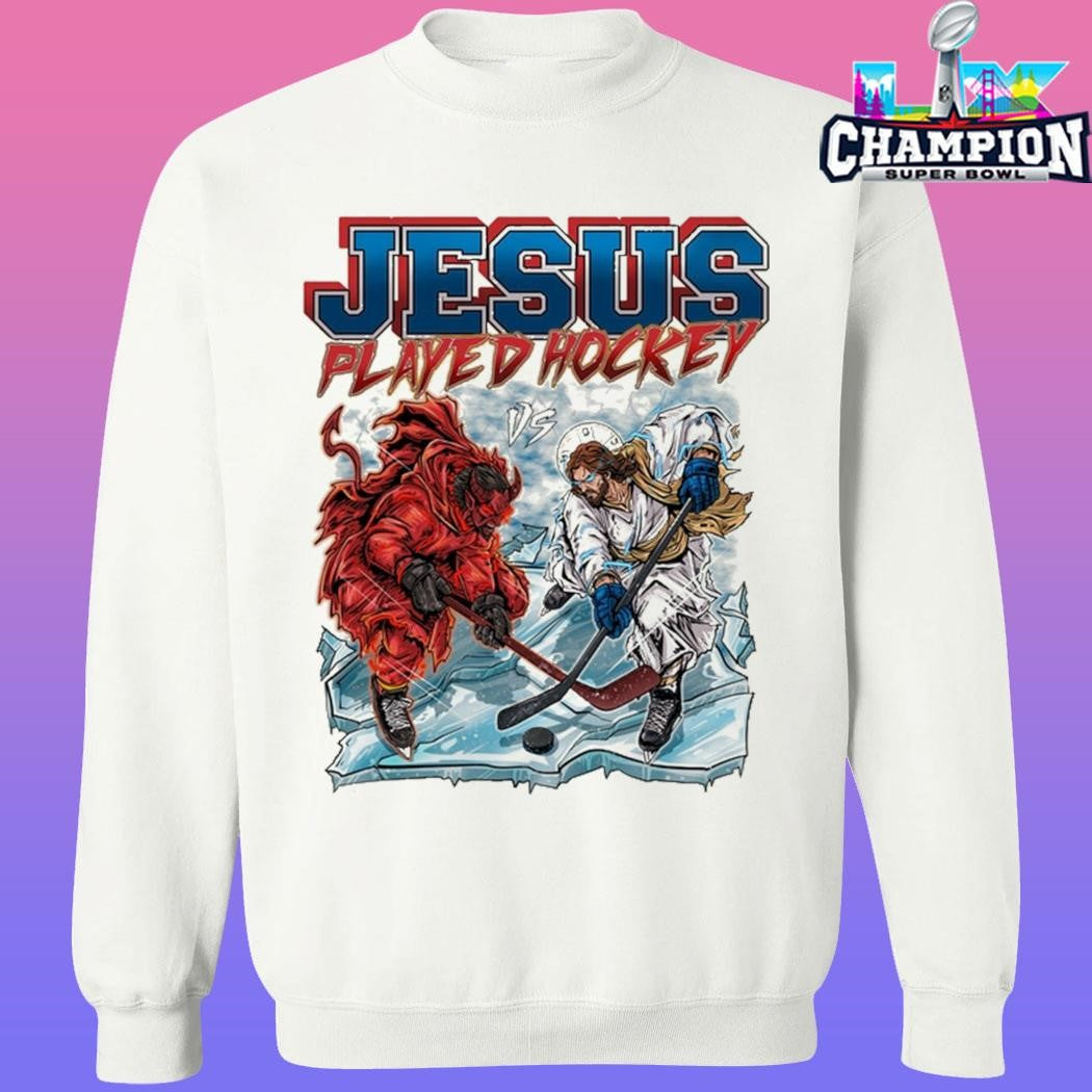 Jesus Vs Demon Played Hockey Shirt