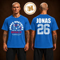 Jonas Brothers Merch Tee Burning Up All Over Again Buffalo NY City Two Sided Unisex T-Shirt