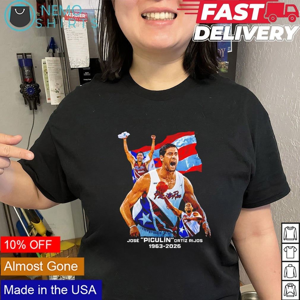 José Piculín Ortiz Rijos 1963-2026 Puerto Rican basketball shirt