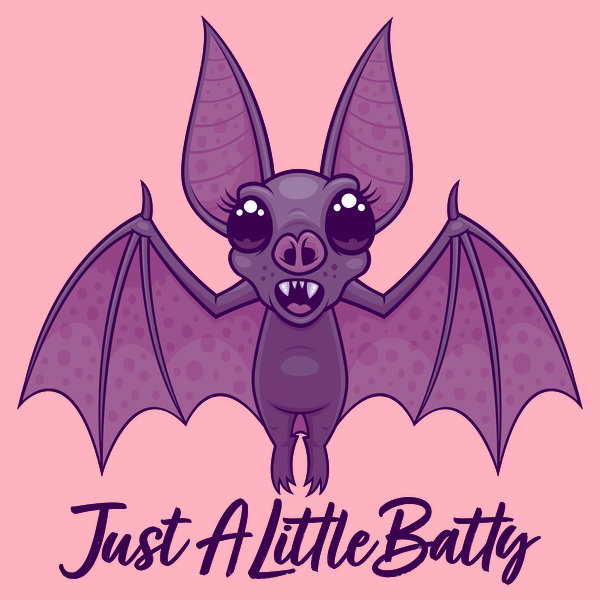 Just A Little Batty Cute Flying Bat