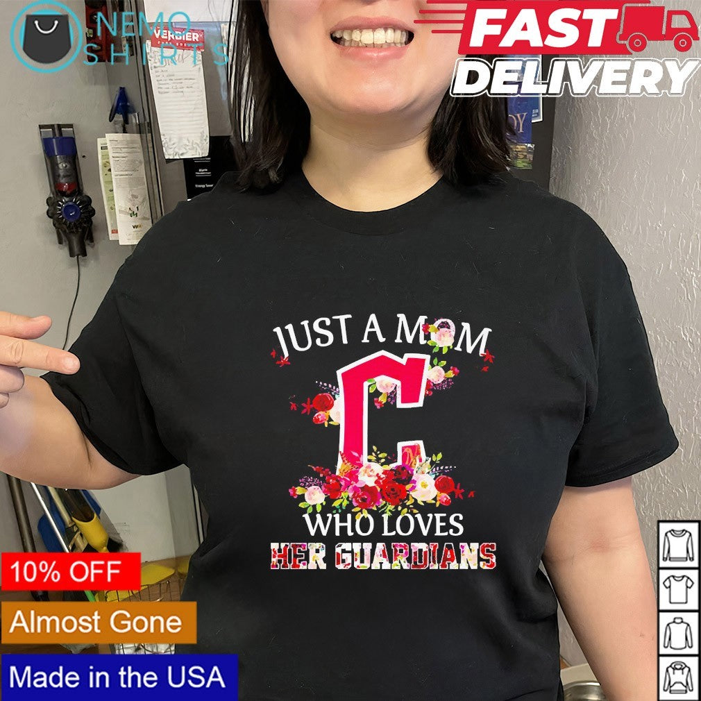 Just a mom who loves her Cleveland Guardians baseball shirt