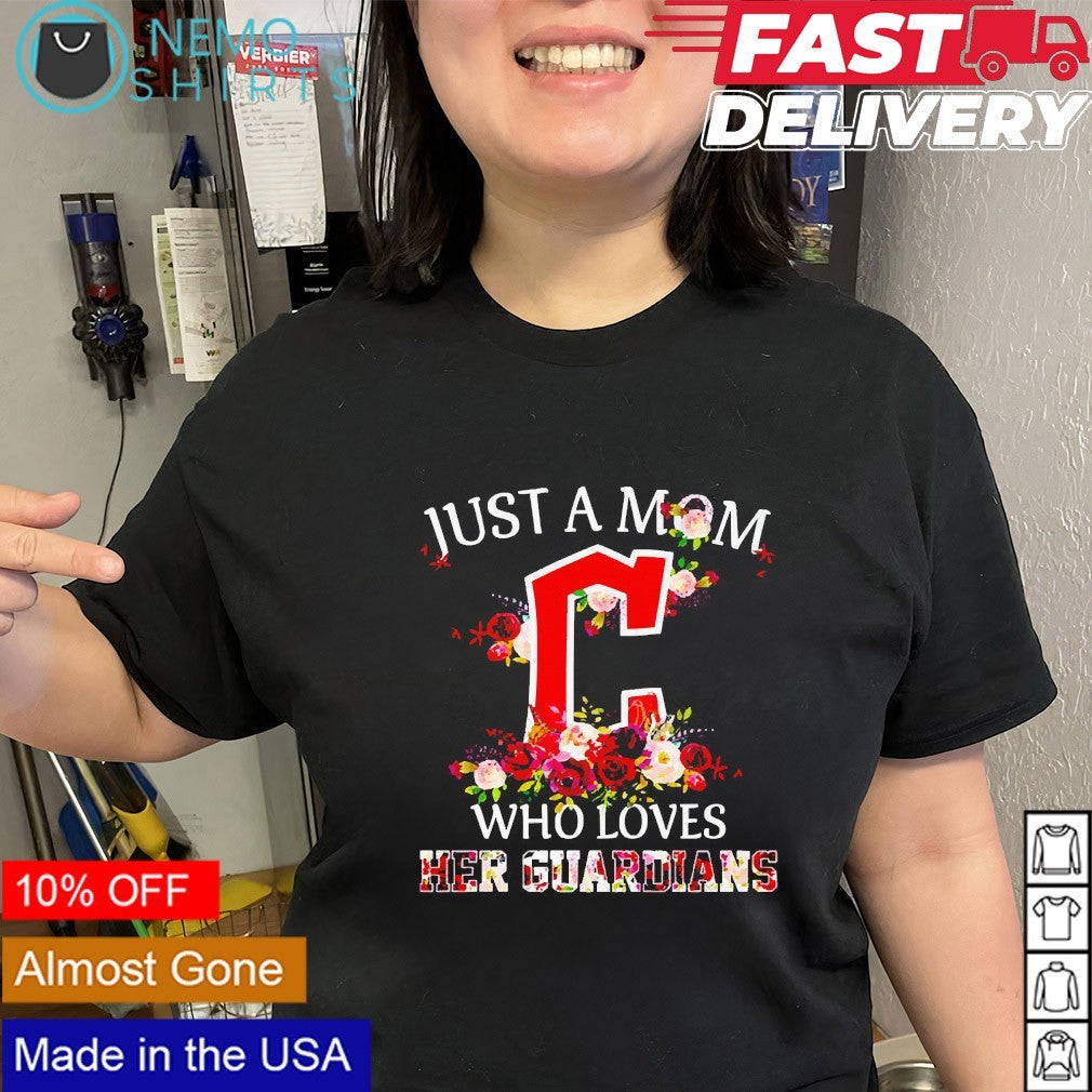 Just a mom who loves her Cleveland Guardians floral shirt