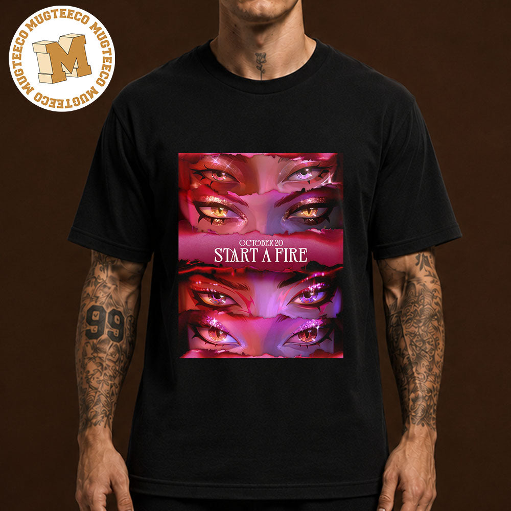 KDA League Of Legends Start A Fire New Song On October 20 2026 Unisex T-Shirt