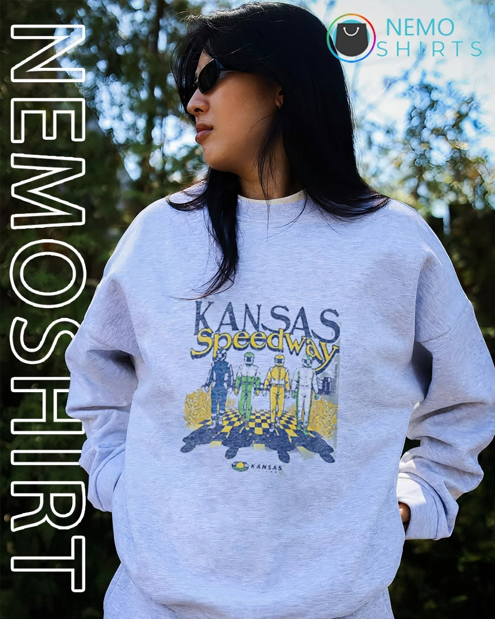Kansas Speedway NASCAR checkered brick road shirt