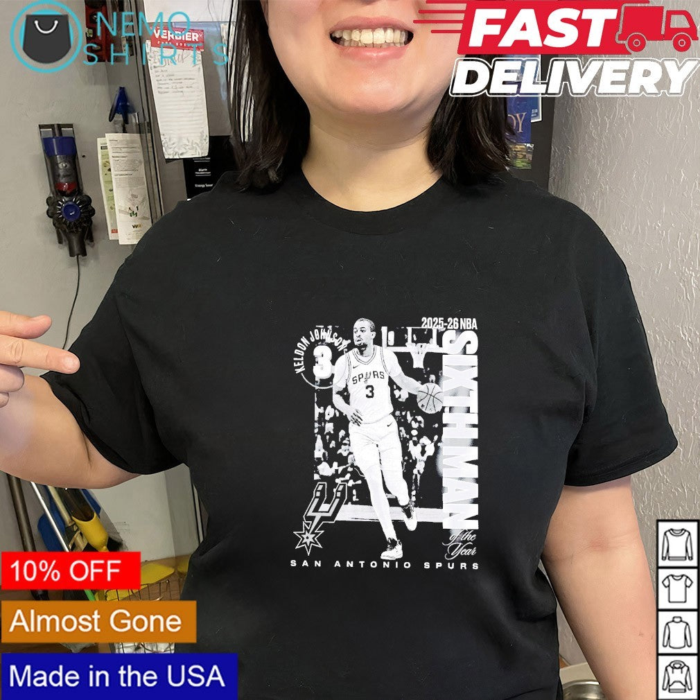 Keldon Johnson San Antonio Spurs 2026 NBA sixth man legacy shirt