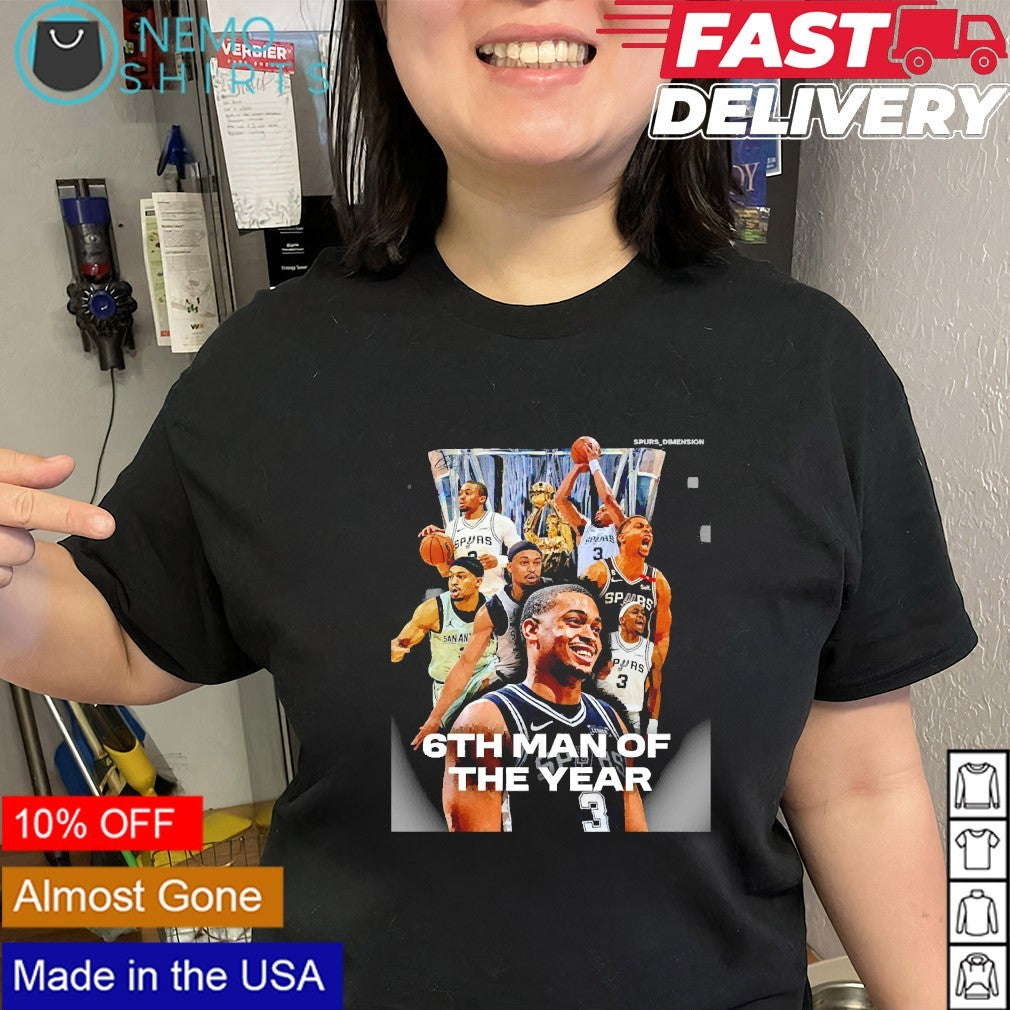 Keldon Johnson San Antonio Spurs 6th Man of the Year shirt