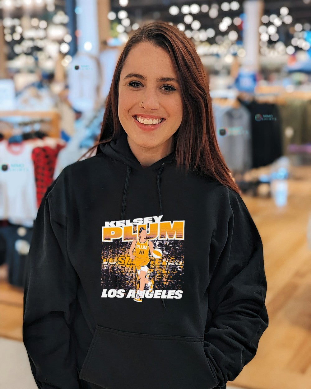 Kelsey Plum #10 Los Angeles Sparks player street ball graphic shirt