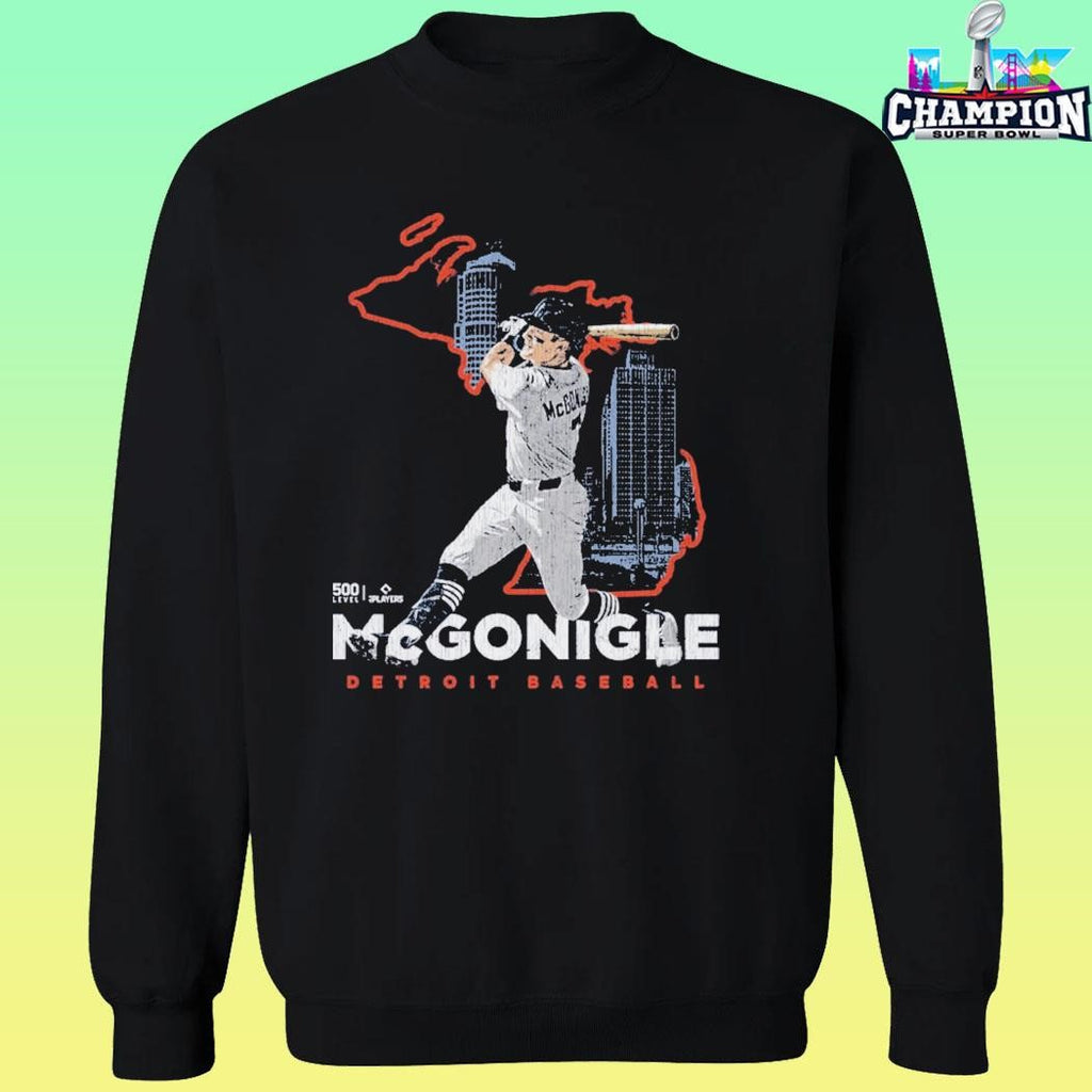 Kevin Mcgonigle Detroit Map Skyline Shirt