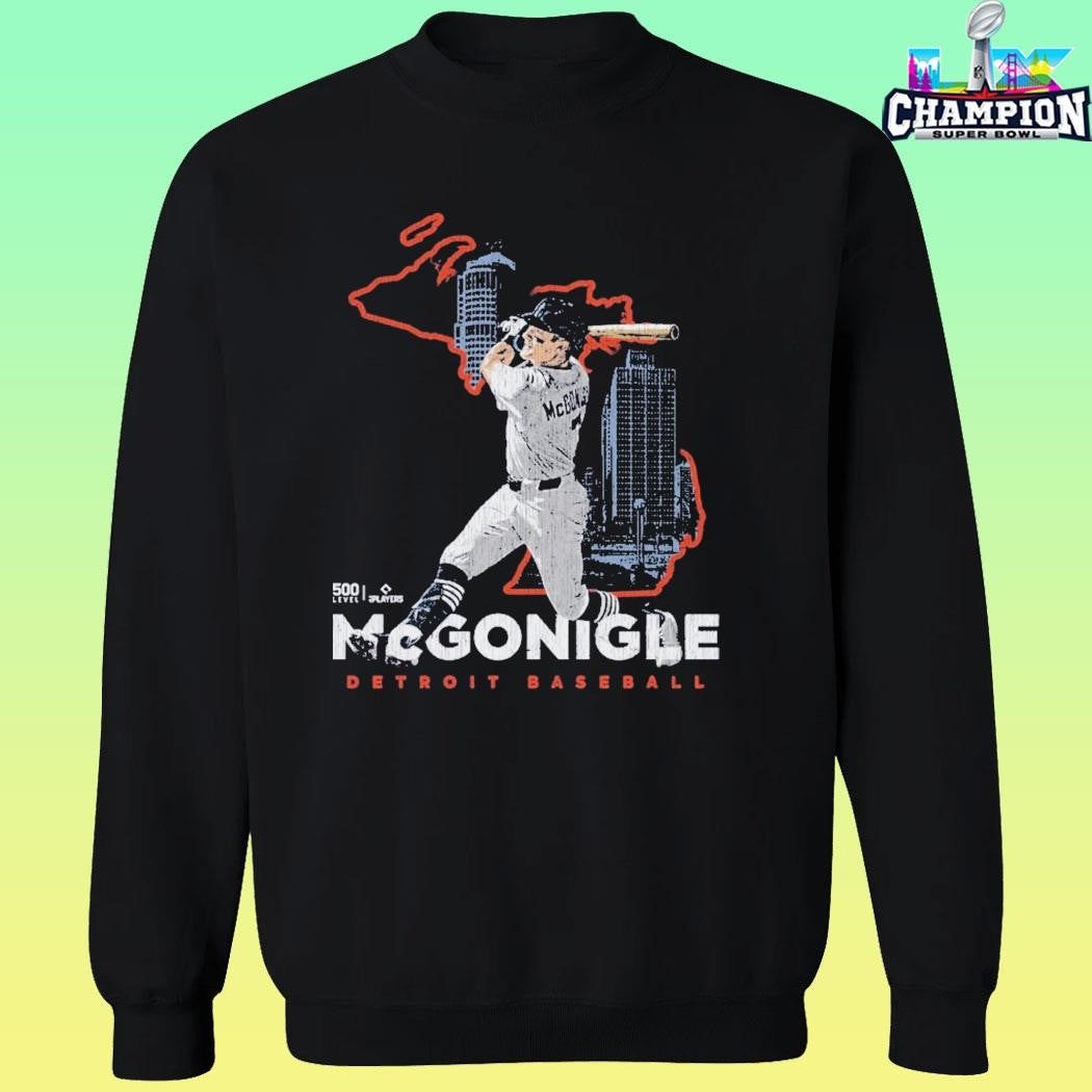 Kevin Mcgonigle Detroit Map Skyline Shirt