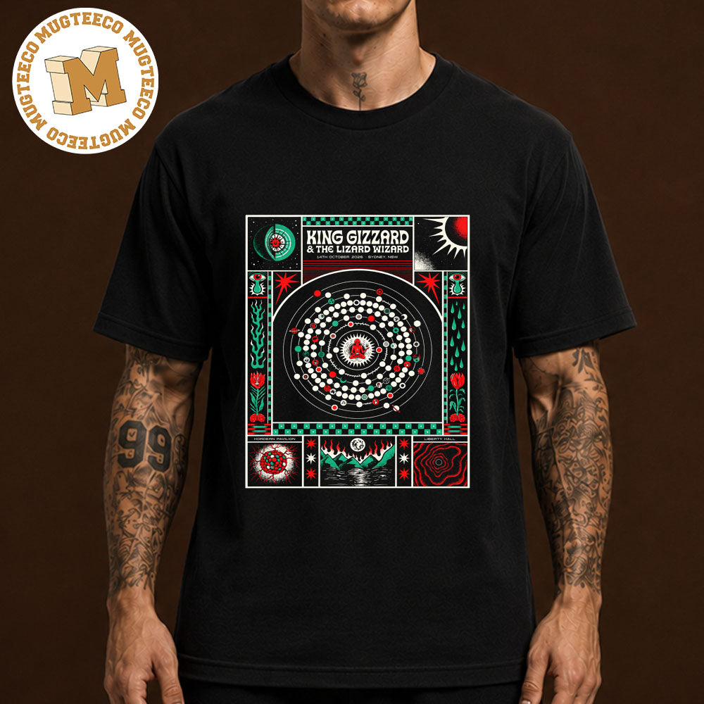 King Gizzard And The Lizard Wizard Sydney Australia 2026 Event Poster At Hordern Pavilion And Liberty Hall On October 14 2026 Unisex T-Shirt
