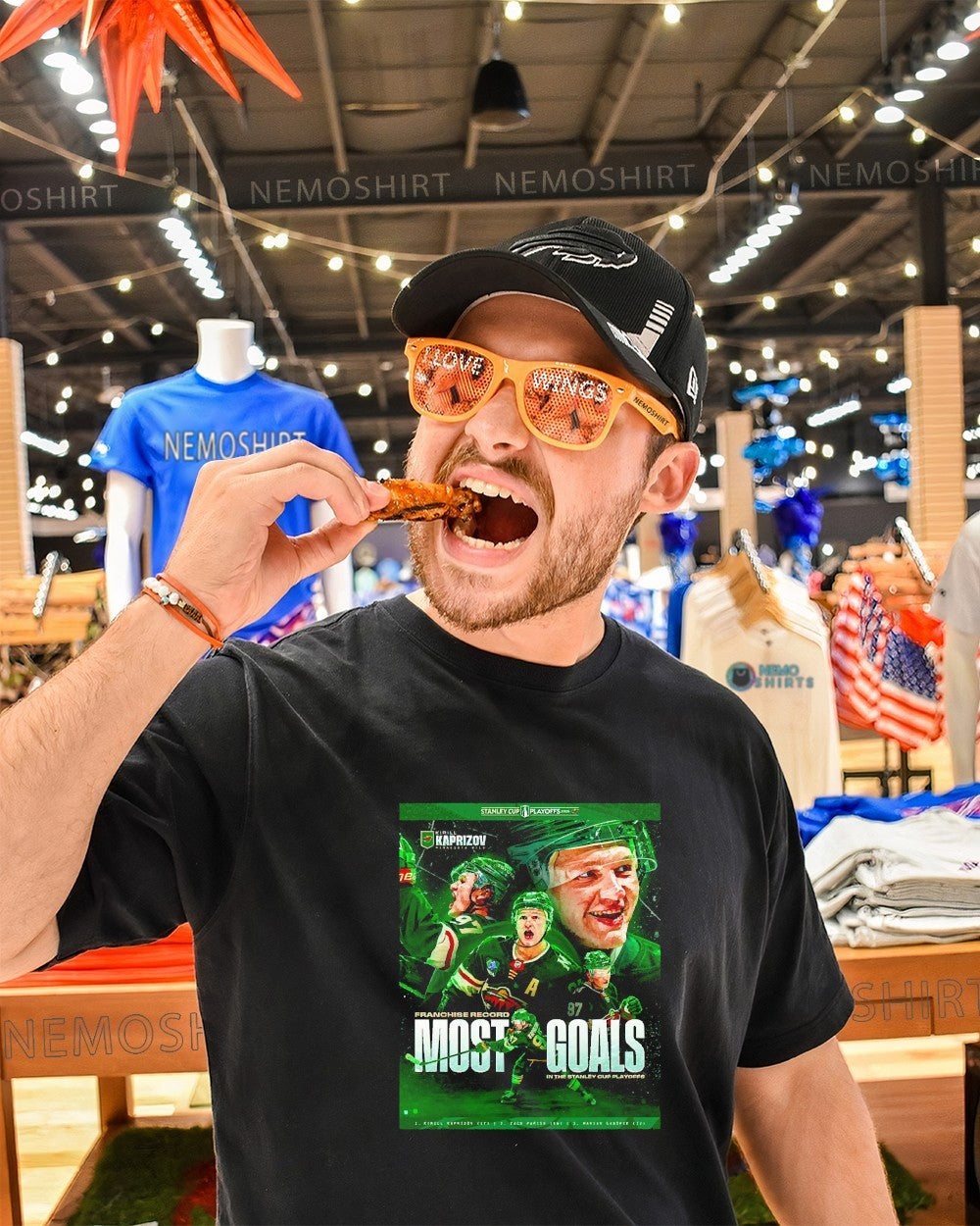 Kirill Kaprizov Minnesota Wild Franchise record most goals 2026 stanley cup playoffs shirt