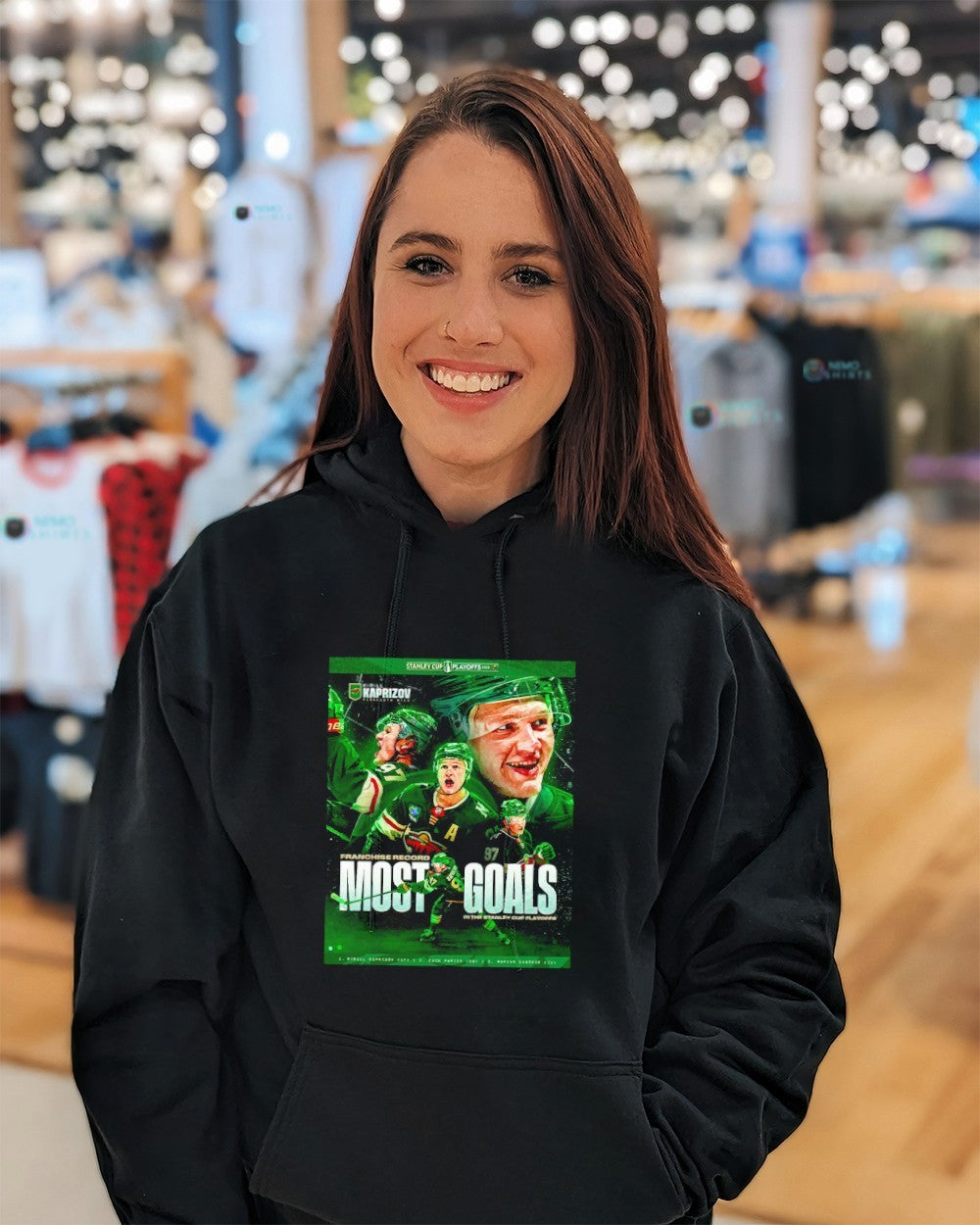 Kirill Kaprizov Minnesota Wild Franchise record most goals 2026 stanley cup playoffs shirt