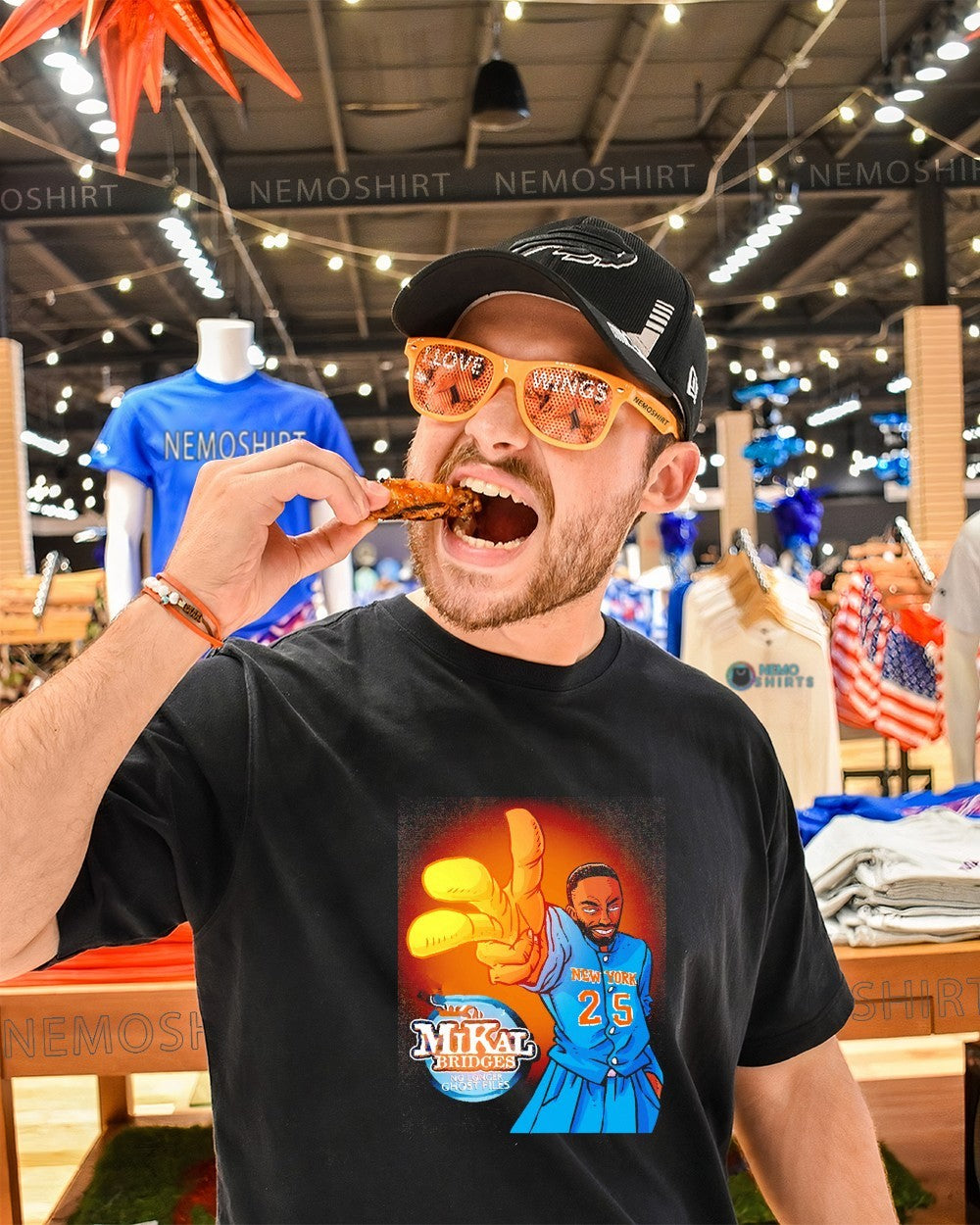 Knicks Mikal Bridges no longer ghost files shirt