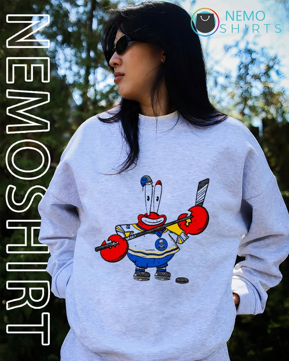 Krustypants Mr. Krabs hockey character shirt