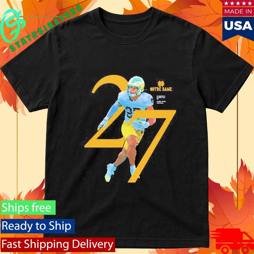 Kyngstonn Viliamu-asa 27 Notre Dame Fighting Irish Football Player Shirt