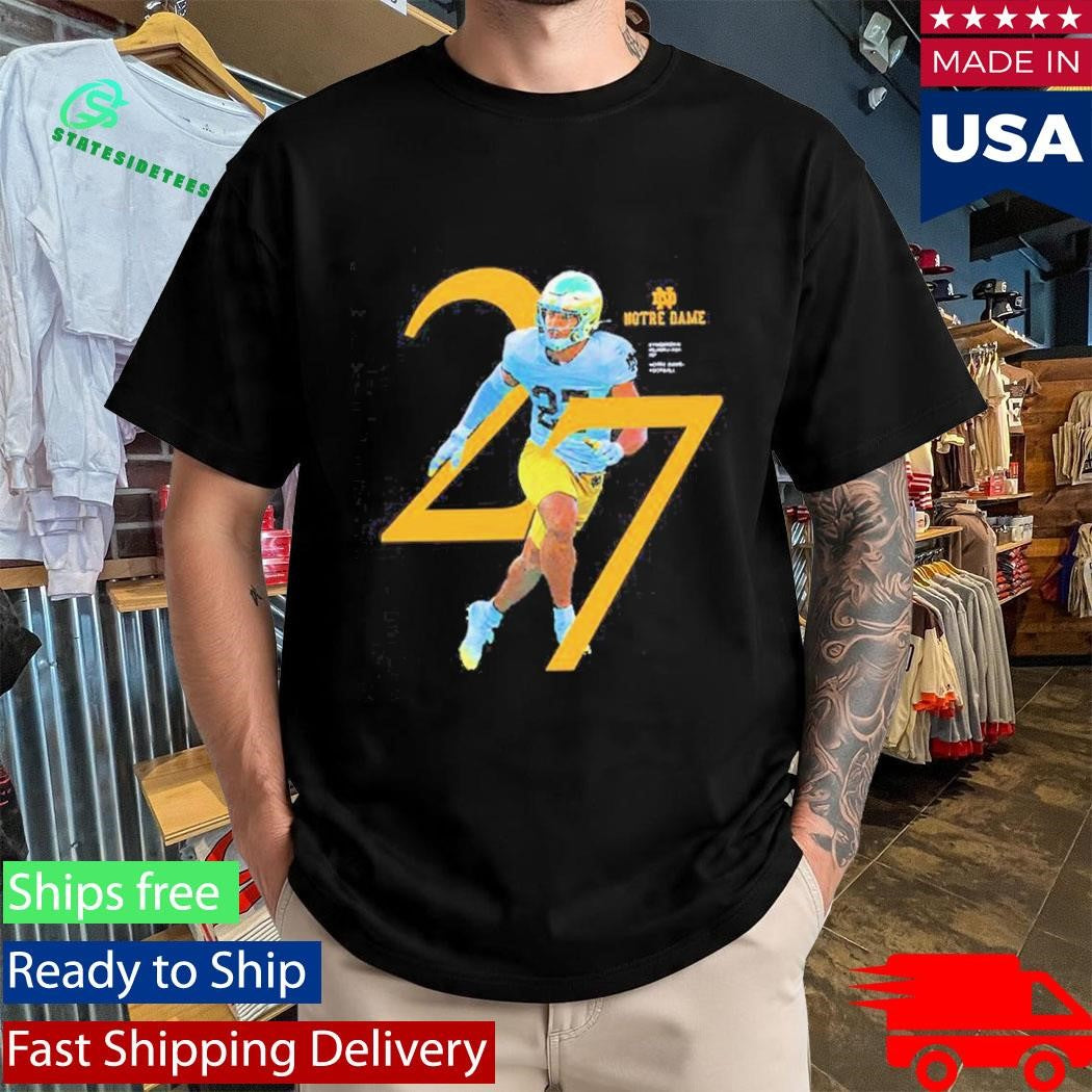 Kyngstonn Viliamu-asa 27 Notre Dame Fighting Irish Football Player Shirt
