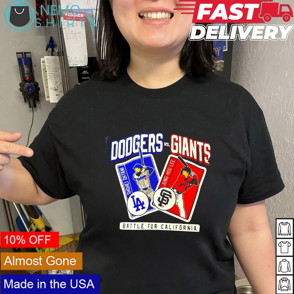 LA Dodgers Shohei Ohtani vs SF Giants Jung Hoo Lee battle fot California shirt