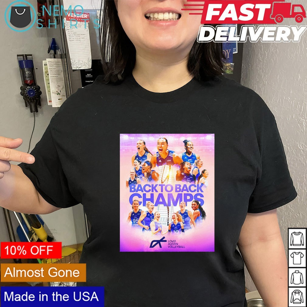 LOVB Austin women’s volleyball back to back champs shirt