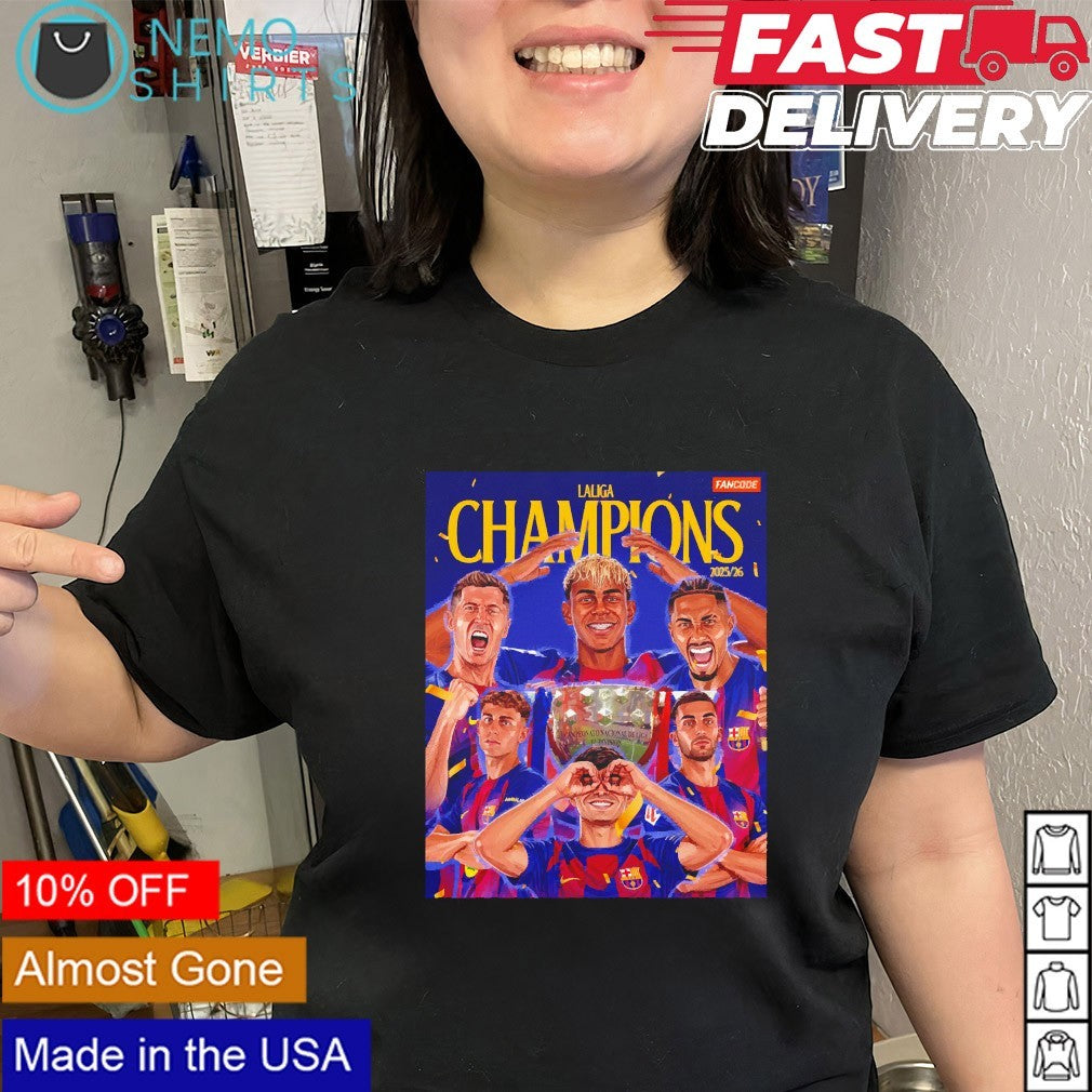 La Liga champions 2025 26 FC Barcelona Kings of Spain again shirt