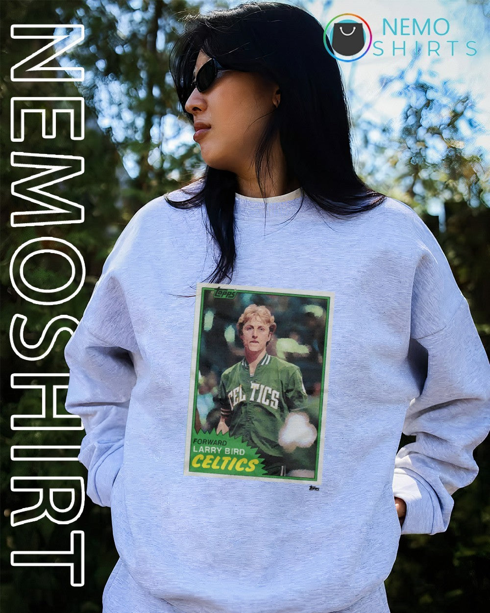 Larry Bird Boston Celtics topps card player shirt