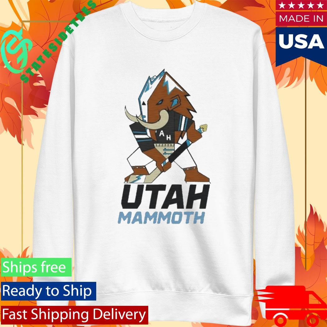 Lawson Crouse With Utah Mammoth Mascot Shirt