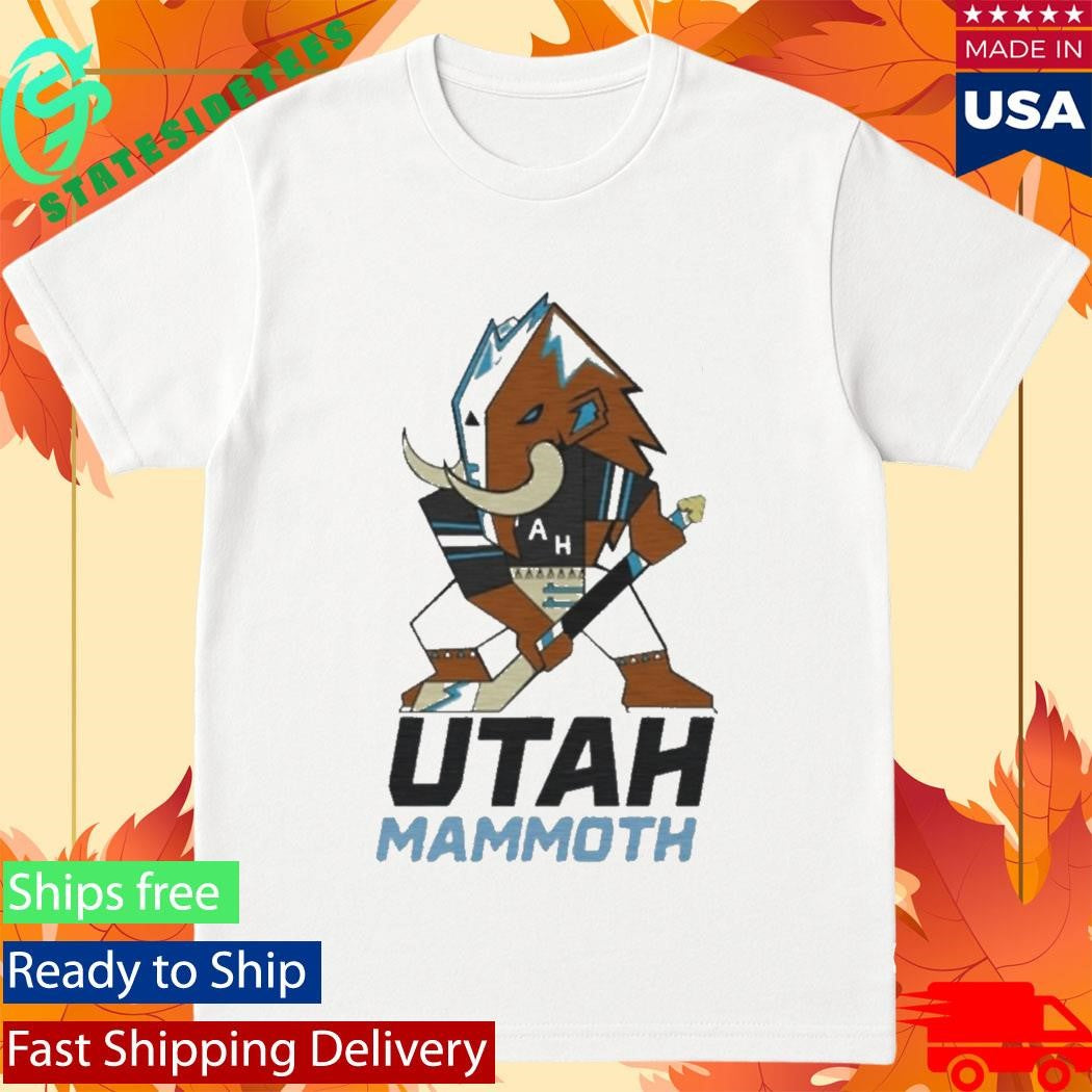 Lawson Crouse With Utah Mammoth Mascot Shirt