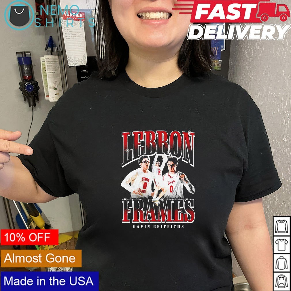 Lebron Frames Gavin Griffiths Temple Owls player graphic shirt