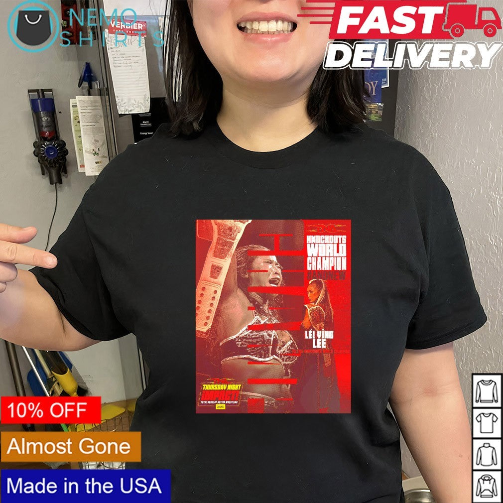 Lei Ying Lee 2x TNA Knockouts World Champion shirt