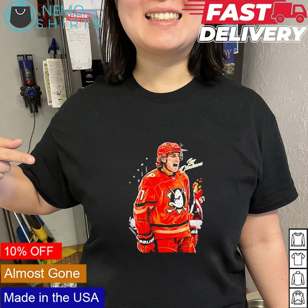 Leo Carlsson Anaheim Ducks center shirt
